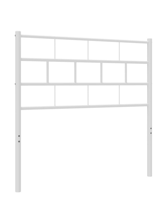 Kovové čelo postele bílé 100 cm