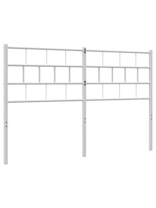 Kovové čelo postele bílé 150 cm