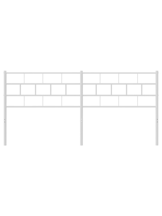 Kovové čelo postele bílé 200 cm