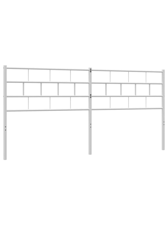 Kovové čelo postele bílé 200 cm