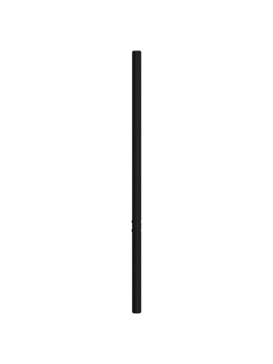 Kovové čelo postele černé 140 cm