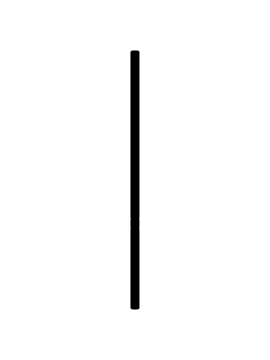 Kovové čelo postele černé 193 cm