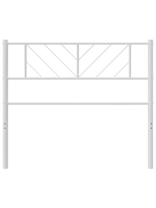 Kovové čelo postele bílé 75 cm