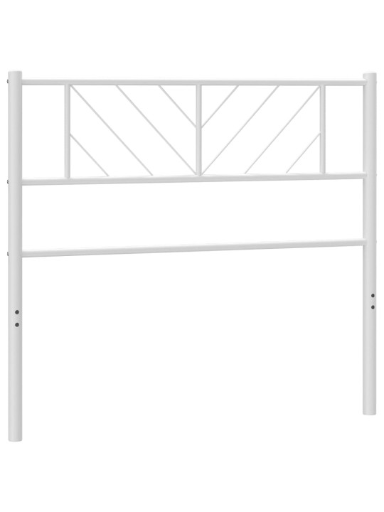 Kovové čelo postele bílé 90 cm