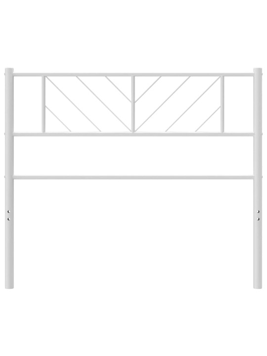 Kovové čelo postele bílé 90 cm