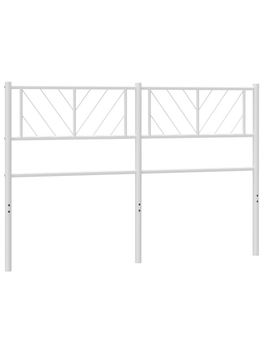 Kovové čelo postele bílé 120 cm