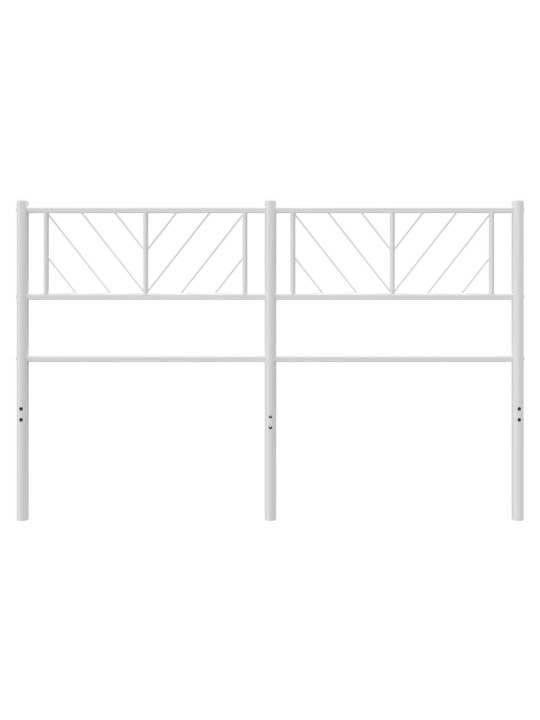 Kovové čelo postele bílé 120 cm