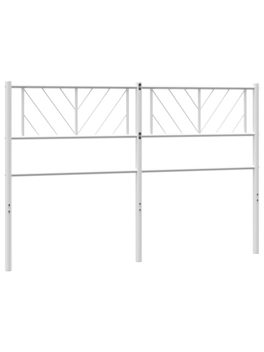 Kovové čelo postele bílé 120 cm