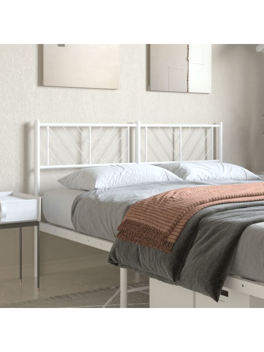 Kovové čelo postele bílé 120 cm