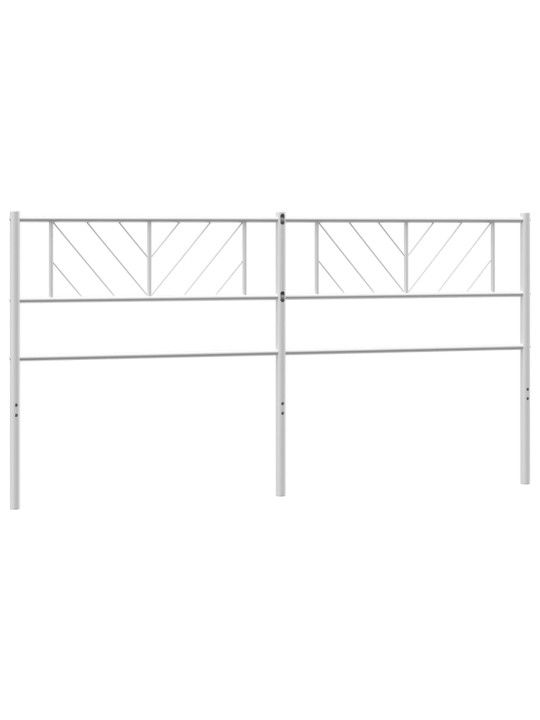 Kovové čelo postele bílé 200 cm