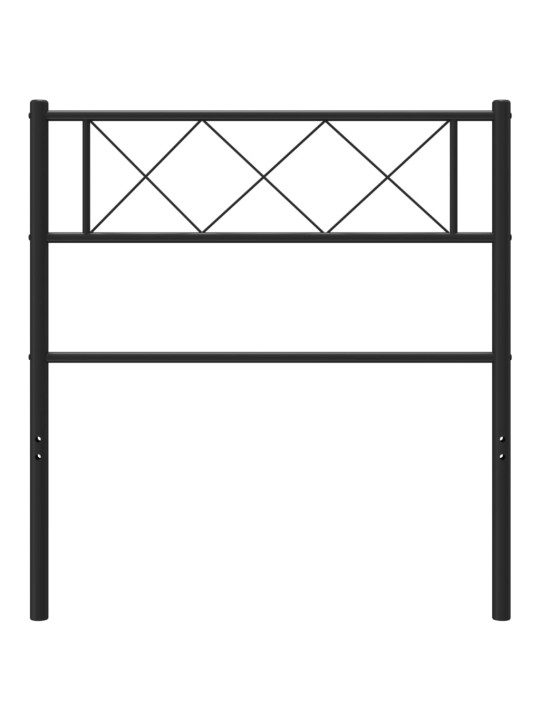 Kovové čelo postele černé 100 cm