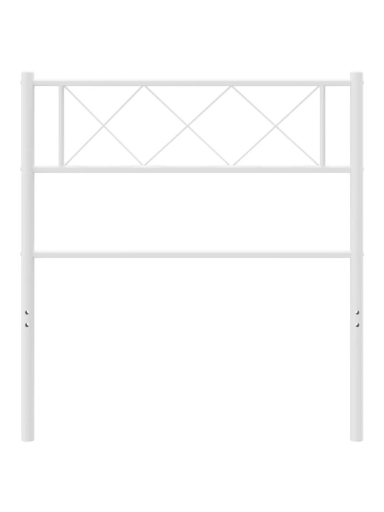 Kovové čelo postele bílé 90 cm