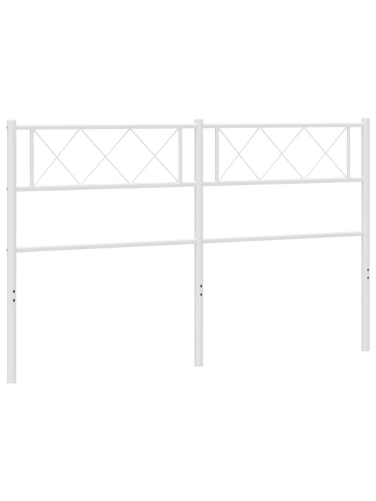 Kovové čelo postele bílé 120 cm