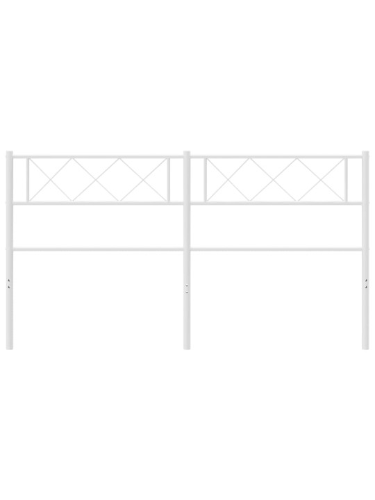 Kovové čelo postele bílé 120 cm