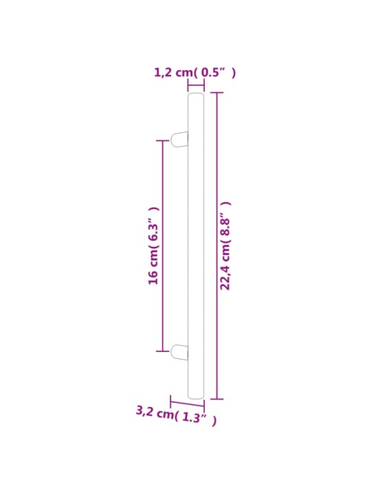 Nábytkové úchytky 10 ks zlaté 160 mm nerezová ocel