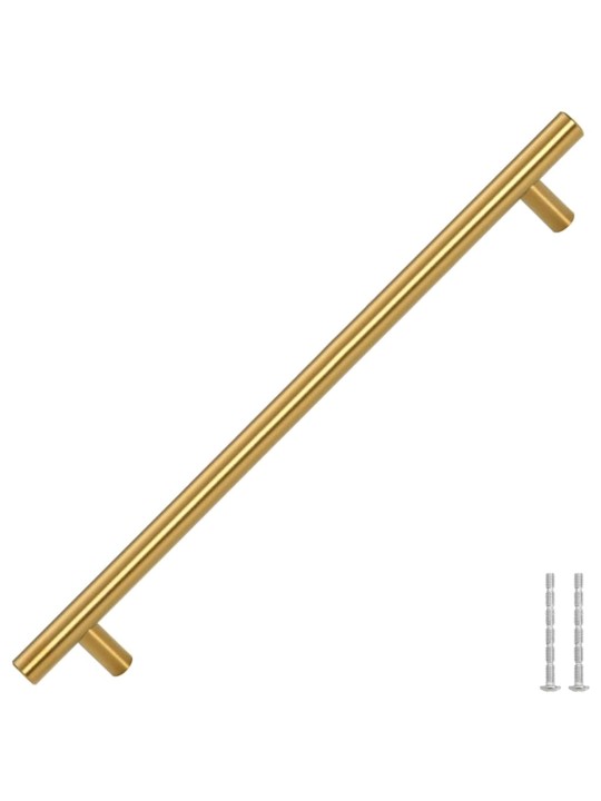 Nábytkové úchytky 10 ks zlaté 224 mm nerezová ocel