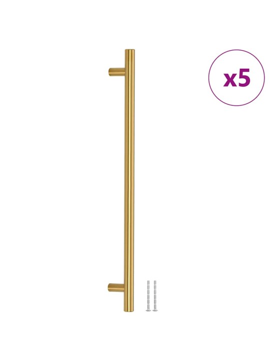 Nábytkové úchytky 5 ks zlaté 320 mm nerezová ocel