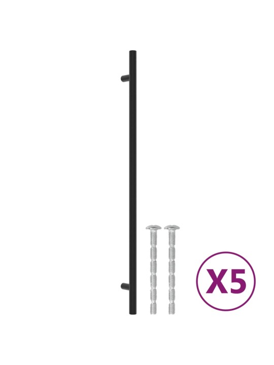Nábytkové úchytky 5 ks černé 320 mm nerezová ocel