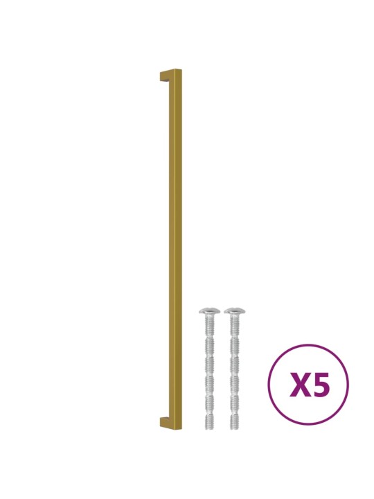 Nábytkové úchytky 5 ks zlaté 480 mm nerezová ocel