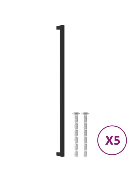 Nábytkové úchytky 5 ks černé 480 mm nerezová ocel