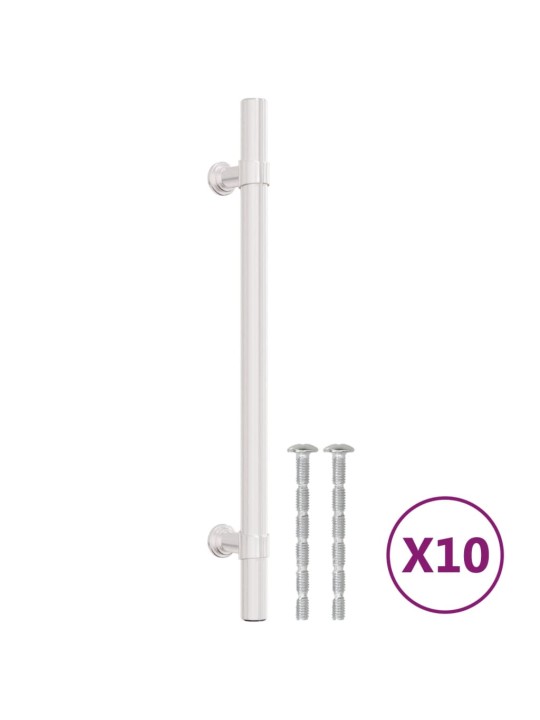 Nábytkové úchytky 10 ks stříbrné 160 mm nerezová ocel
