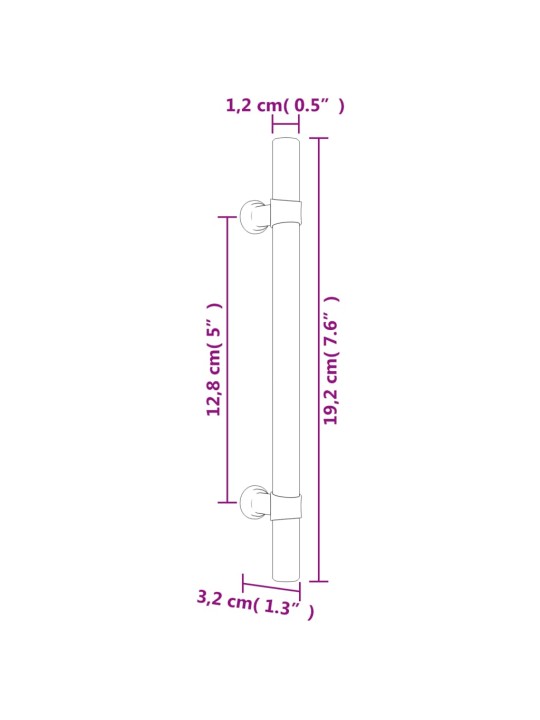 Nábytkové úchytky 10 ks černé 128 mm nerezová ocel