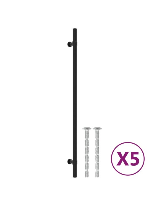 Nábytkové úchytky 5 ks černé 320 mm nerezová ocel
