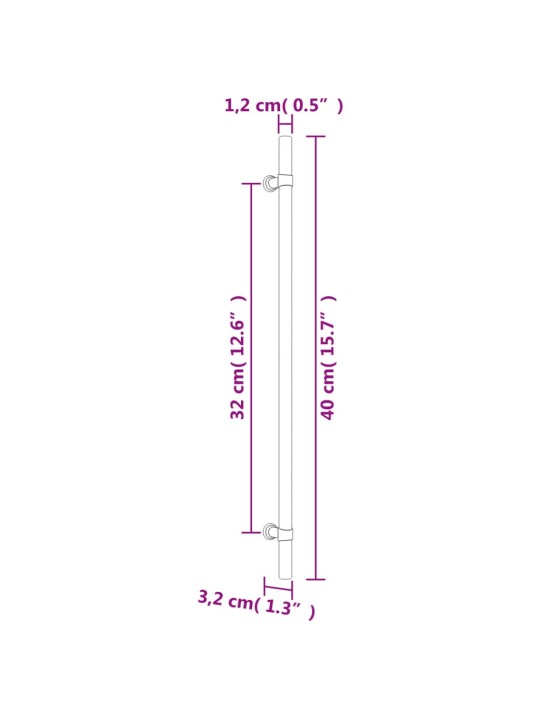 Nábytkové úchytky 5 ks černé 320 mm nerezová ocel