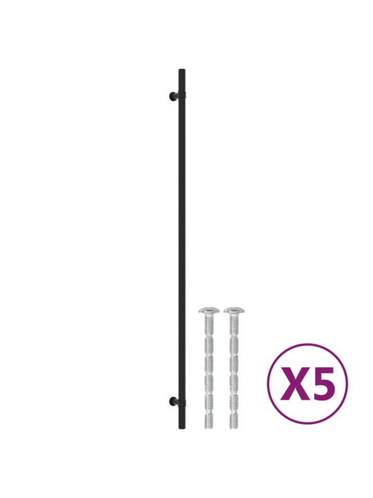 Nábytkové úchytky 5 ks černé 480 mm nerezová ocel