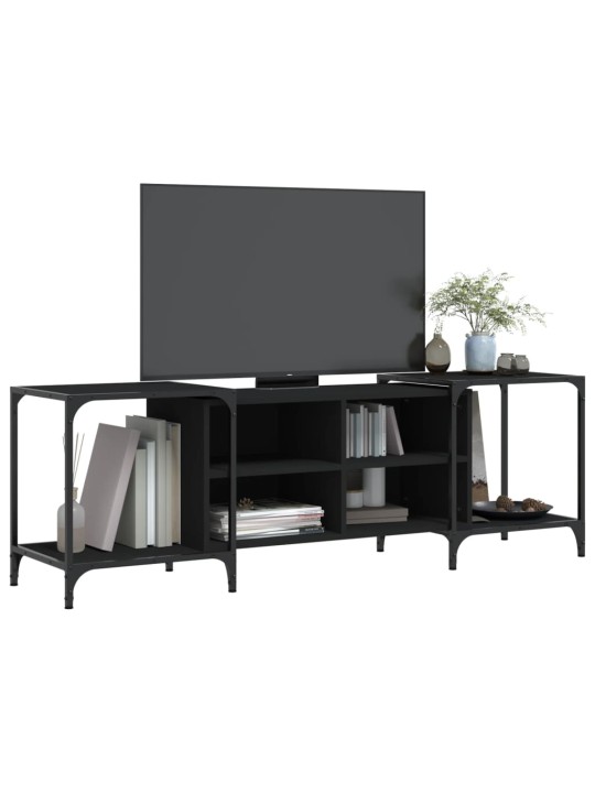 TV skříňka černá 153 x 37 x 50 cm kompozitní dřevo
