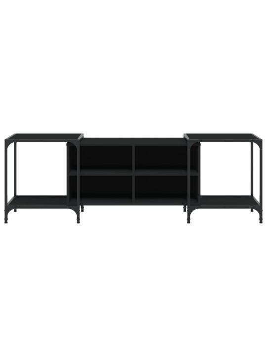 TV skříňka černá 153 x 37 x 50 cm kompozitní dřevo