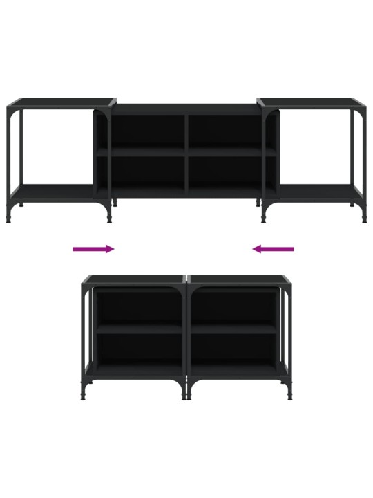 TV skříňka černá 153 x 37 x 50 cm kompozitní dřevo