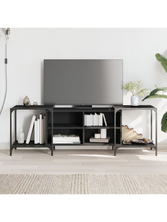 TV skříňka černá 153 x 37 x 50 cm kompozitní dřevo