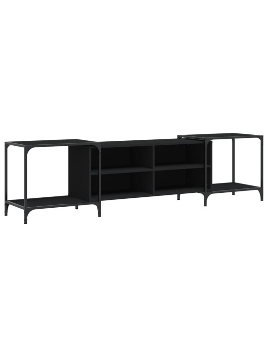 TV skříňka černá 203 x 37 x 50 cm kompozitní dřevo