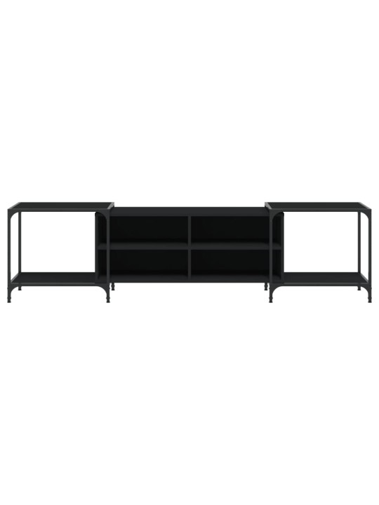 TV skříňka černá 203 x 37 x 50 cm kompozitní dřevo