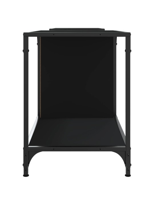 TV skříňka černá 203 x 37 x 50 cm kompozitní dřevo