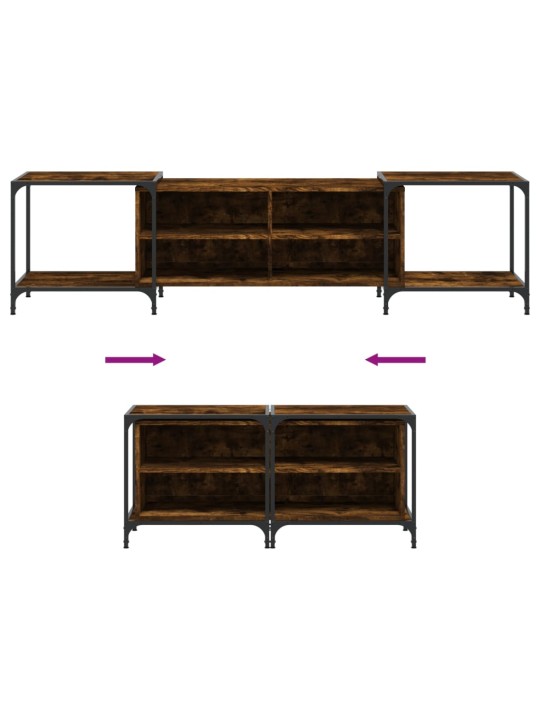 TV skříňka kouřový dub 203 x 37 x 50 cm kompozitní dřevo