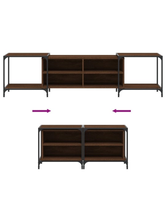 TV skříňka hnědý dub 203 x 37 x 50 cm kompozitní dřevo