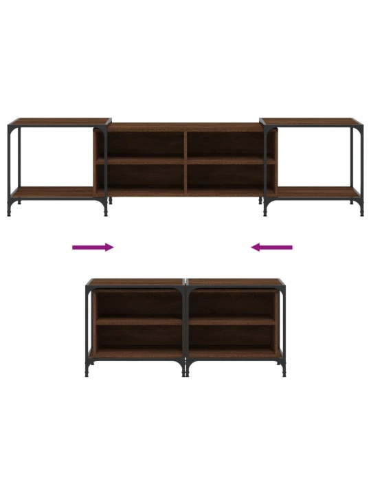 TV skříňka hnědý dub 203 x 37 x 50 cm kompozitní dřevo