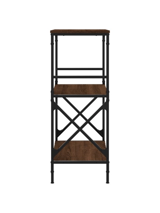 Knihovna se 3 policemi hnědý dub 59x35x90,5 cm kompozitní dřevo