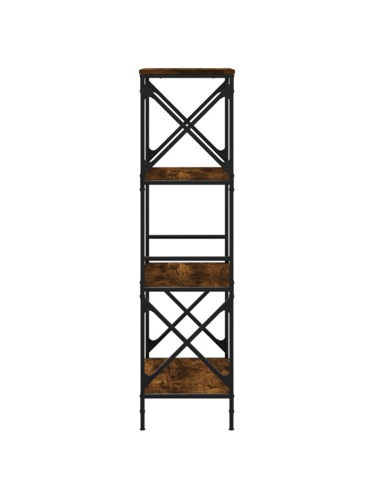 Knihovna se 4 policemi kouřový dub 59 x 35 x 132 cm kompozit