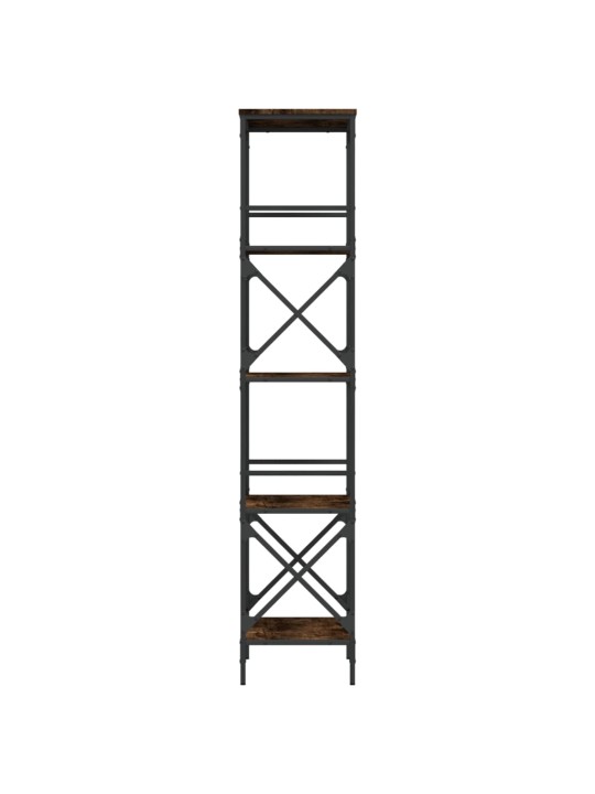 Knihovna s 5 policemi kouřový dub 59x35x171 cm kompozitní dřevo