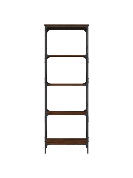 Knihovna s 5 policemi hnědý dub 59x35x171 cm kompozitní dřevo