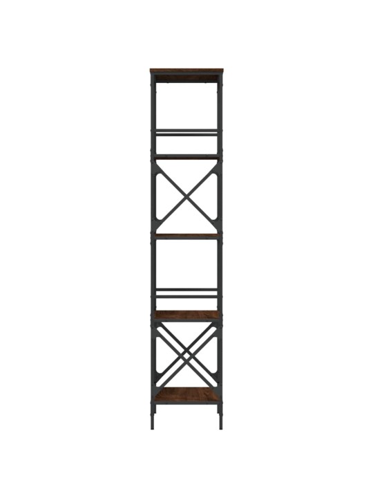 Knihovna s 5 policemi hnědý dub 59x35x171 cm kompozitní dřevo