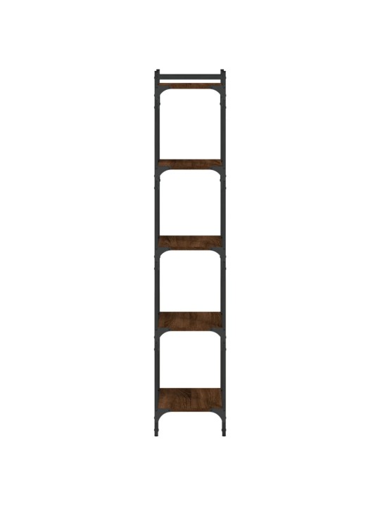 Knihovna s 5 policemi hnědý dub 40x30x154 cm kompozitní dřevo