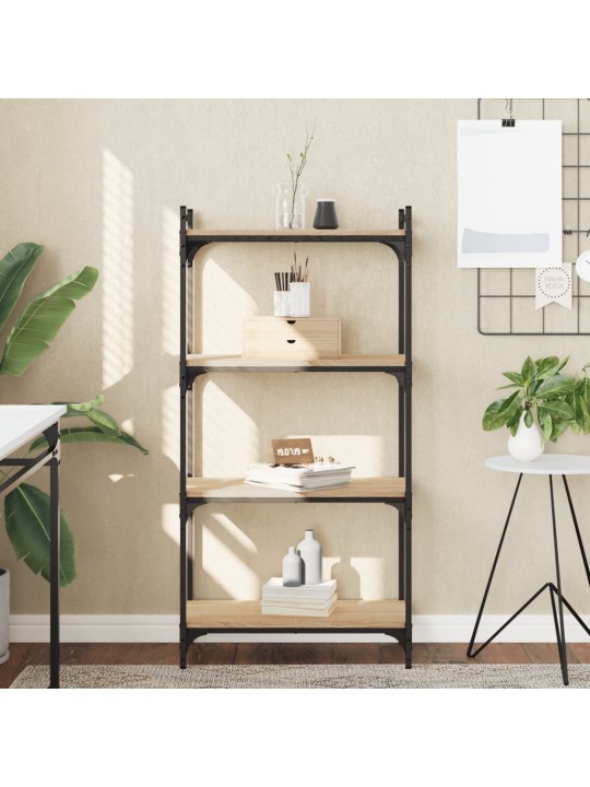 Knihovna se 4 policemi dub sonoma 60x30x120 cm kompozitní dřevo