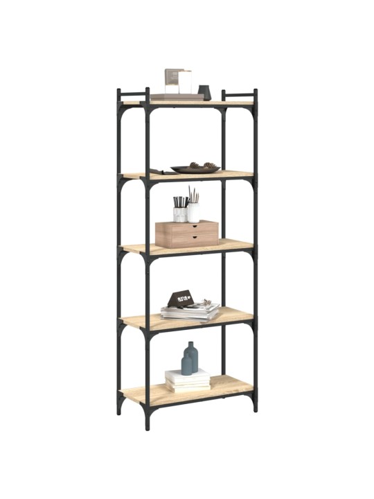 Knihovna s 5 policemi dub sonoma 60x30x154 cm kompozitní dřevo
