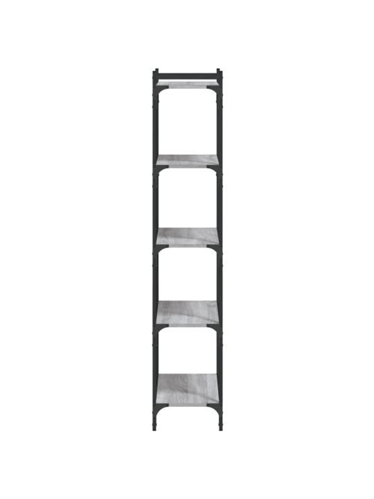 Knihovna s 5 policemi šedá sonoma 60x30x154 cm kompozitní dřevo