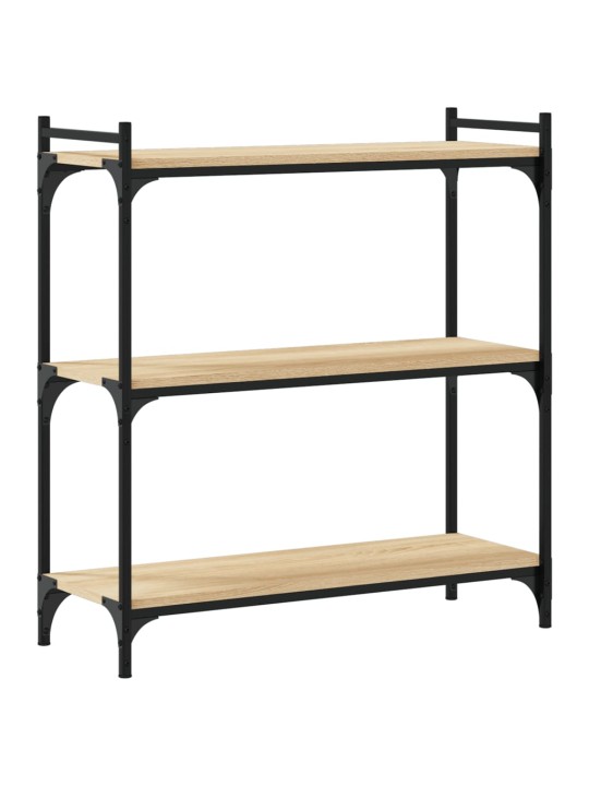 Knihovna se 3 policemi dub sonoma 80x30x86 cm kompozitní dřevo