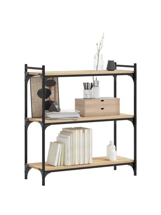 Knihovna se 3 policemi dub sonoma 80x30x86 cm kompozitní dřevo